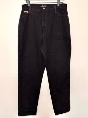 Vintage Action West Black High Rise Mom Jeans Straight Leg 90s Denim